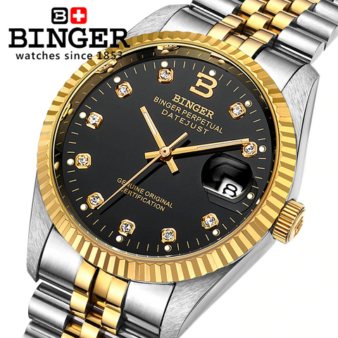 Binger Swiss Striped Mechanical Women's Watch B 552 F