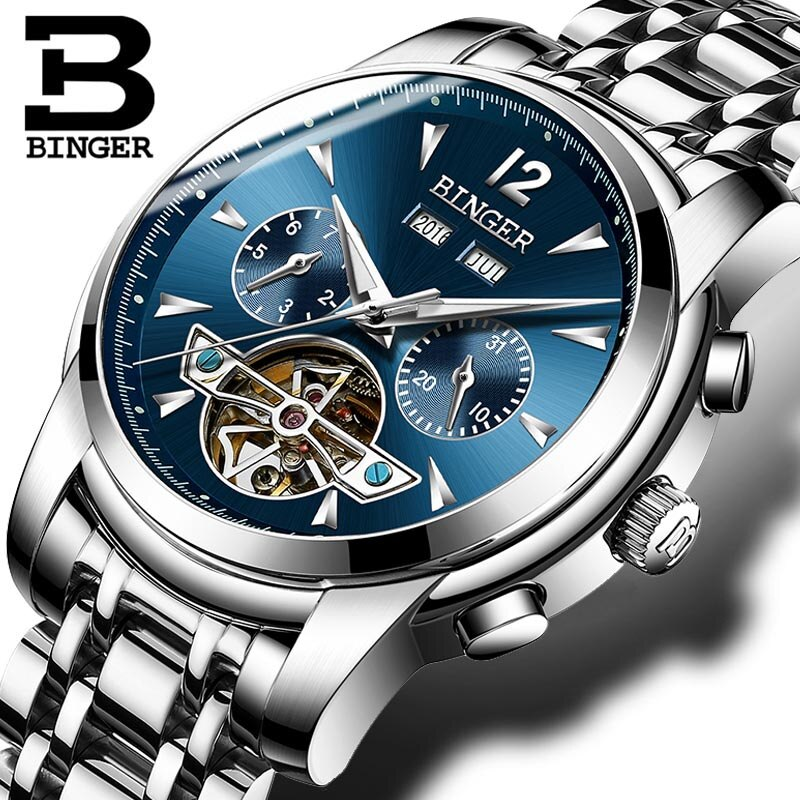 Binger Swiss Tourbillon Men s Watch B 8608 Binger Store