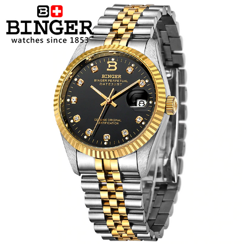 Image of Binger Swiss Striped Mechanical Women's Watch B 552 F