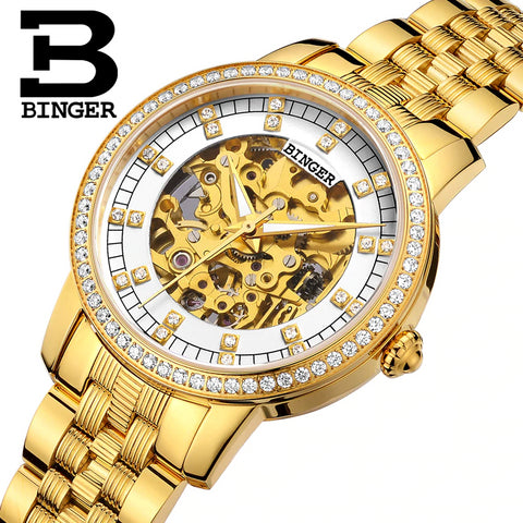 Binger Swiss Mechanical Miyota Luxury Women Watch B 5051
