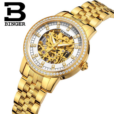 Image of Binger Swiss Mechanical Miyota Luxury Women Watch B 5051