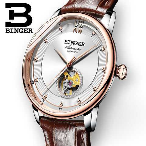 Image of Binger Swiss Ultra thin Super Luxury Tourbillon Women Watch B 1108