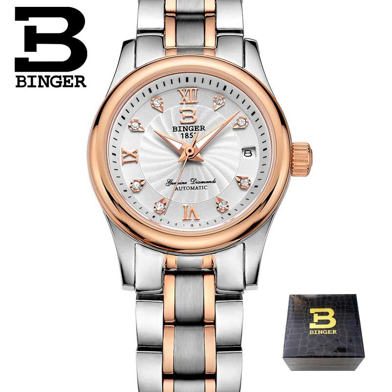 BINGER Swiss Luxury Mechanical Watch Women B 603L-8