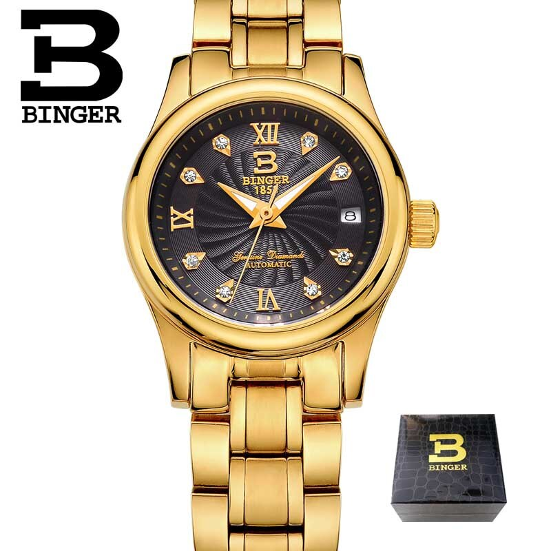 BINGER Swiss Luxury Mechanical Watch Women B 603L-8