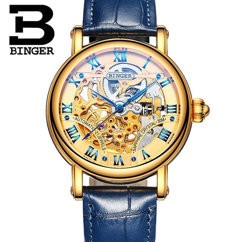 Image of Binger Swiss Hollow Mechanical Watch Men B 5066