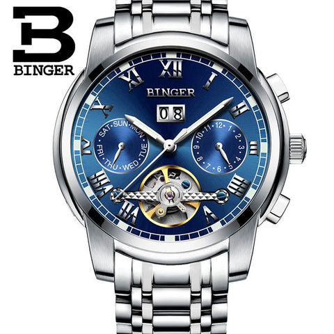 Image of Binger Swiss Sapphire Tourbillon Watch Men B 8601