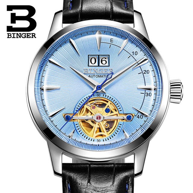 BINGER Swiss Alpha Atmosphere Mechanical Tourbillon Watch B 10009