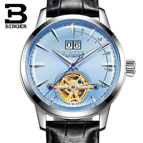 Image of BINGER Swiss Alpha Atmosphere Mechanical Tourbillon Watch B 10009