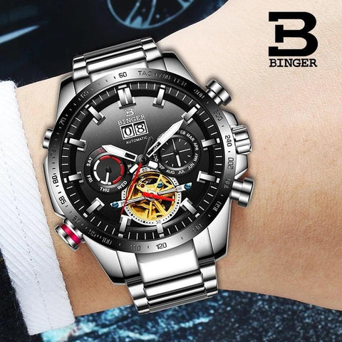 Image of Binger Swiss Speedo Mechanical Watch B 10003C