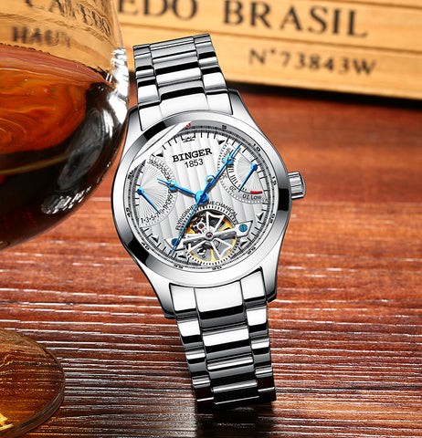 Image of Binger Swiss Super Luxury Tourbillon Mechanical Watch Men B 1181
