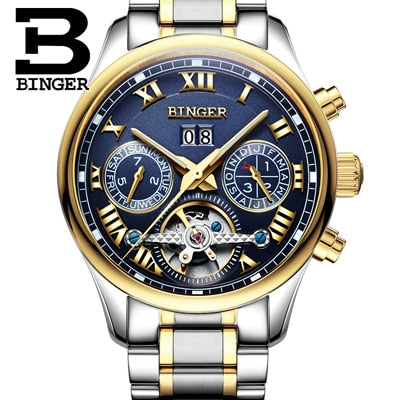 Binger Swiss Tourbillon Mechanical Men's Watch B 8602