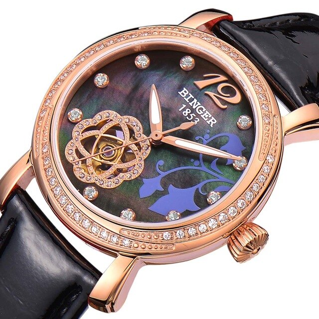 Binger Swiss Tourbillon Mechanical Watch Women B 1132