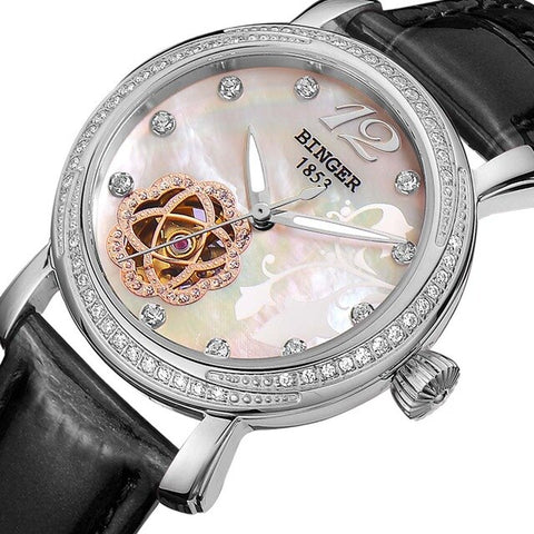Image of Binger Swiss Tourbillon Mechanical Watch Women B 1132