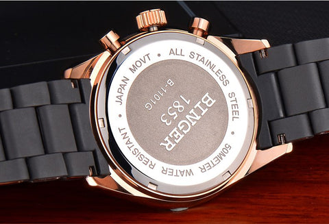 Image of Binger Swiss Silicon Quartz Watch Men B 1123