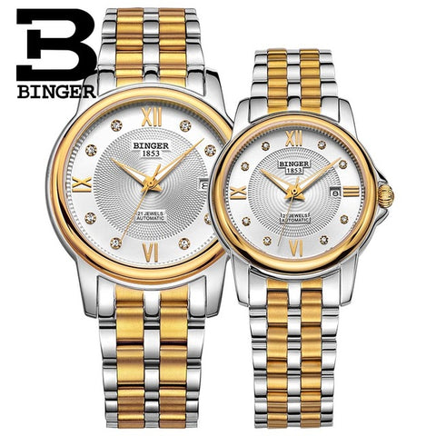 Image of Binger Swiss Mechanical Couple Watch BS143CS