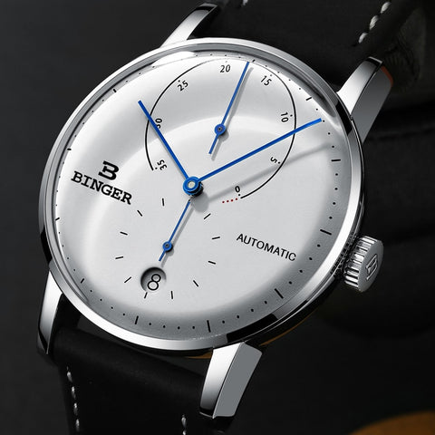 Image of Binger Swiss Sapphire Curved Mechanical Watch Men B 1187