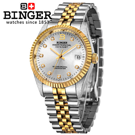 Image of Binger Swiss Striped Mechanical Men's Watch B 552 M