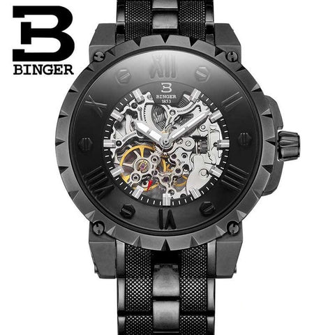 Image of Binger Swiss Skeleton Robust Mechanical Watch B 5032