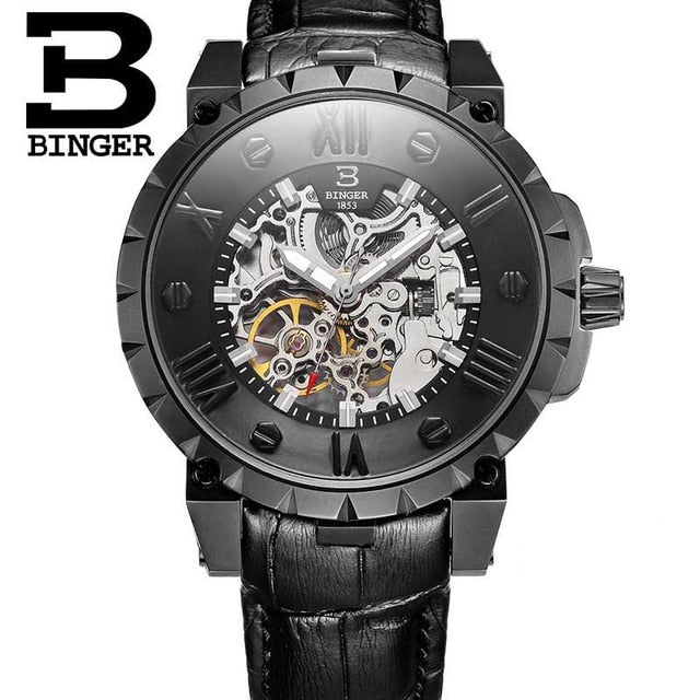 Binger Swiss Skeleton Robust Mechanical Watch B 5032