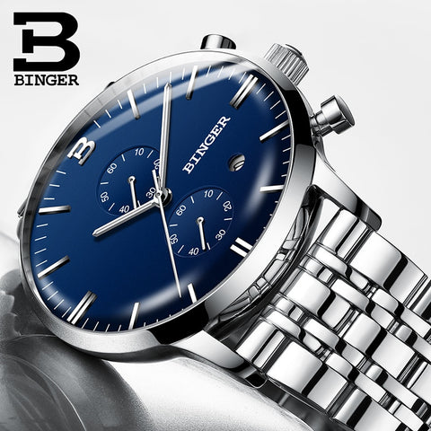 Image of Binger Swiss Chronograph Quartz Watch Men B 1212