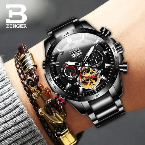 Image of Binger Swiss Speedo Mechanical Watch B 10003C