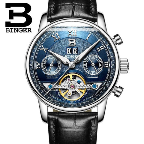 Image of Binger Swiss Sapphire Tourbillon Watch Men B 8603